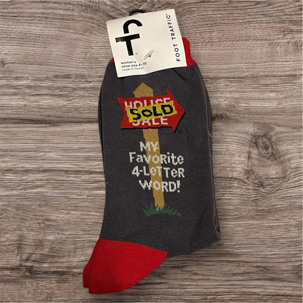 Foot Traffic Realtor Women’s Socks NWT